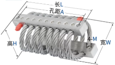 ALJ-81655钢丝绳减振器尺寸示意图